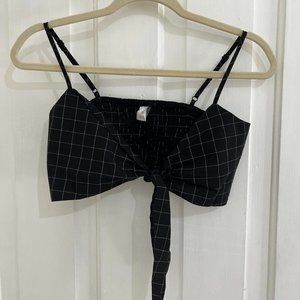 Blue Blush Tie Crop Top